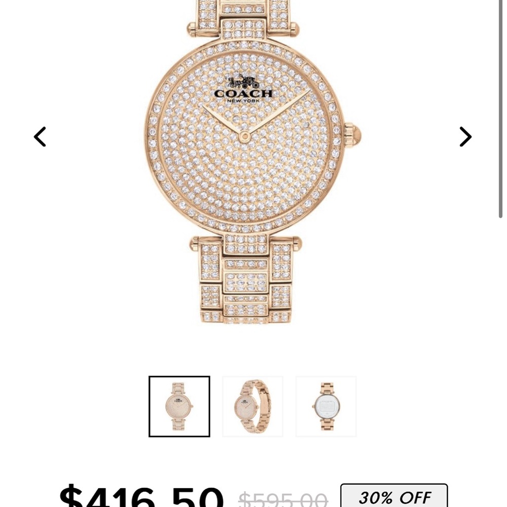Coach watch beautiful diamonds